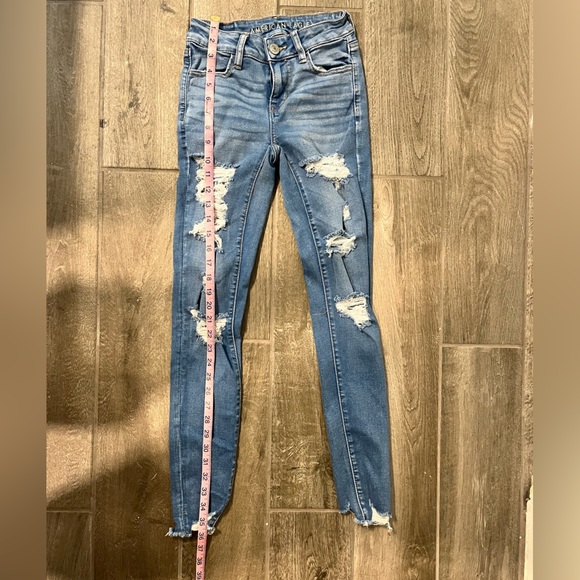 American Eagle Jeggings next level stretch ripped skinny jeans - Picture 3 of 8